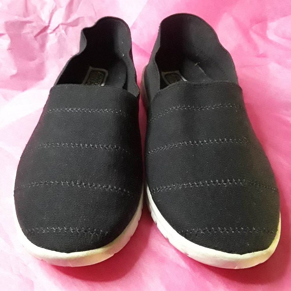 SKECHERS SPORT SLIP-ON LIGHTWEIGHT ATHLETIC SHOES - STRETCHY UPPER & MEMORY FOAM